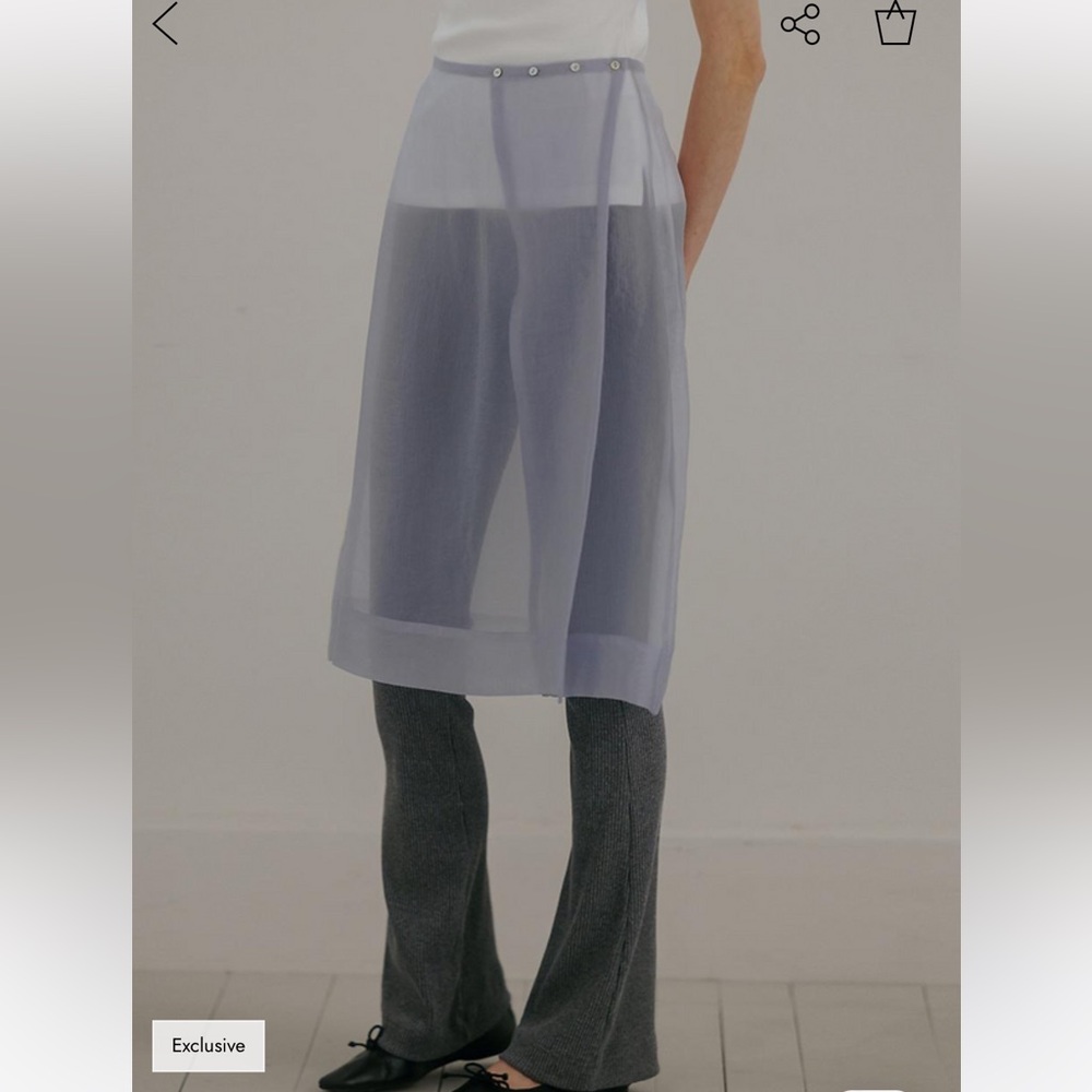 NWT W Concept See-Through Wrap Skirt Size XS-M